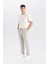 Yazlık Jogger Pantolon Slim Fit Dar Kesim Beli Bağcıklı Cepli Düz Paça D8638AX24AU 2