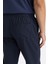 Jogger Lacivert Pantolon Basic Düz Beli Lastikli Bağcıklı Cepli Düz Paça D8640AX24AU 6