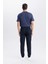 Jogger Lacivert Pantolon Basic Düz Beli Lastikli Bağcıklı Cepli Düz Paça D8640AX24AU 7