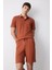 Regular Fit Her Yöne Esneyen Krinkıl Bermuda Şort E0980AX25SM 2