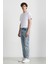 Slim Tapered Fit Dar Kalıp Normal Bel Daralan Paça Jean Pantolon F2324AX25SP 2