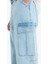%100 Pamuk Relax Fit Rahat Kesim Düz Paça Kargo Cepli Jean Yıkamalı Pantolon F2381AX25SP 5