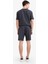 %100 Pamuk Relax Fit Twill Dokulu Cepli Şort E2590AX25SM 6