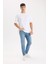 Slim Tapered Fit Dar Kalıp Normal Bel Daralan Paça Jean Pantolon D8745AX24AU 3