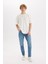 Slim Tapered Fit Dar Kalıp Normal Bel Daralan Paça Jean Pantolon D8745AX25SP 3