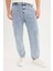 %100 Pamuk Relaxed Slouchy Fit Rahat Kesim Geniş Paça Jean Yıkamalı Pantolon E4733AX25SP 4