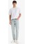 %100 Pamuk 90's Slim Fit Dar Kalıp Yüksek Bel Dar Paça Jean Yıkamalı Pantolon F3903AX25SM 3