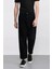 %100 Pamuk Skater Fit Geniş Kalıp Yüksek Bel Geniş Paça Siyah Jean Pantolon F3926AX25SM 6