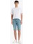 Slim Fit Dar Kesim Jean Bermuda Şort F4220AX25SM 1
