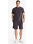 %100 Pamuk Relax Fit Twill Dokulu Cepli Şort E2590AX25SM 1