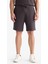 %100 Pamuk Relax Fit Twill Dokulu Cepli Şort E2590AX25SM 3