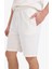 Regular Fit Dokulu Basic Düz Bermuda Şort E2606AX25SM 3