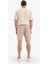 Erkek Beli Bağcıklı Cepli Basic Düz Şort E2616AX25SM 6