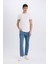 Diago Comfort Fit Rahat Kalıp Yüksek Bel Geniş Paça Jean Pantolon D9839AX25SP 4