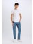 Diago Comfort Fit Rahat Kalıp Yüksek Bel Geniş Paça Jean Pantolon D9839AX25SP 6