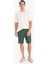 %100 Keten Regular Fit Yazlık Bermuda Şort 3