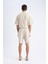 Relax Fit Yazlık Keten Karışımlı Şort D8835AX25SM 6
