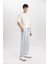 %100 Pamuk Relaxed Slouchy Fit Rahat Kesim Havuç Kalıp Normal Bel Daralan Paça Jean Pantolon B8321AX24SM 2