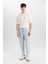%100 Pamuk Relaxed Slouchy Fit Rahat Kesim Havuç Kalıp Normal Bel Daralan Paça Jean Pantolon B8321AX24SM 3
