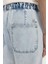 %100 Pamuk Relaxed Slouchy Fit Rahat Kesim Havuç Kalıp Normal Bel Daralan Paça Jean Pantolon B8321AX24SM 6