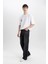 %100 Pamuk Flayer Fit Bol Kalıp Normal Bel Geniş Paça Siyah Jean Pantolon B8325AX24SM 3