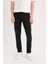 Carlo Skinny Fit Ekstra Dar Kalıp Normal Bel Ekstra Dar Paça Siyah Jean Pantolon S2285AZ24AU 4