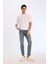Slim Tapered Fit Dar Kalıp Normal Bel Daralan Paça Jean Pantolon E7108AX25SP 3