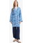 Relax Fit Bisiklet Yaka Desenli Viskon Kimono E7262AX25SM 2