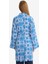 Relax Fit Bisiklet Yaka Desenli Viskon Kimono E7262AX25SM 6