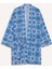 Relax Fit Bisiklet Yaka Desenli Viskon Kimono E7262AX25SM 7