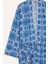 Relax Fit Bisiklet Yaka Desenli Viskon Kimono E7262AX25SM 8