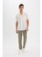 Relax Fit Rahat Kesim Kısa Paça Keten Görünümlü Yazlık Kumaş Pantolon E4790AX25SM 3
