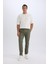 %100 Pamuk Yazlık Jogger Chino Pantolon Beli Bağcıklı Cepli Düz Paça Z9933AZ25SP 1