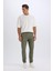 %100 Pamuk Yazlık Jogger Chino Pantolon Beli Bağcıklı Cepli Düz Paça Z9933AZ25SP 2
