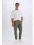 %100 Pamuk Yazlık Jogger Chino Pantolon Beli Bağcıklı Cepli Düz Paça Z9933AZ25SP 3