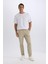 %100 Pamuk Yazlık Jogger Chino Pantolon Beli Bağcıklı Cepli Düz Paça Z9933AZ25SP 2