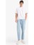 %100 Pamuk Relax Fit Geniş Paça Jean Kar Yıkamalı Pantolon E1376AX25SM 2