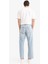 %100 Pamuk Relax Fit Geniş Paça Jean Kar Yıkamalı Pantolon E1376AX25SM 6