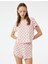Rahat Kalıp Kısa Kollu Kiraz Baskılı Şortlu Pijama Takımı 2