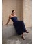 Rush Straplez Maxi Elbise Lacivert 1