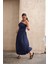 Rush Straplez Maxi Elbise Lacivert 2