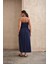 Rush Straplez Maxi Elbise Lacivert 4