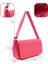 Fuşya SHK183 Kapaklı Suni Deri Ayarlabilir Askılı Baget Model El, Kol ve Omuz Çantası 4