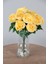Yapay Çiçek 9lu Kat Kat Gül Demeti 42 cm Sarı 1