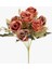 Yapay 7li Iri Kafa Küçük Demet Gül Kahverengi 1