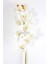 Yapay Islak Dokulu 10 Kandilli Singapur Orkide Çiçeği 75 cm Beyaz 1