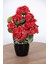 Yapay Çiçek Saksılı Sardunya Çiçeği 30 cm Kırmızı 1