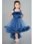 Eteği Fırfırlı Önü Kısa Arkası Uzun Çocuk Abiye ABO112 1