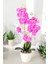 Dekoratif 3lü Yapay Islak Orkide Tanzimi Fuşya 50 cm 1