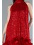 Halter Yaka Eteği Otrişli Kısa Pul Payet Abiye ABK2348 3